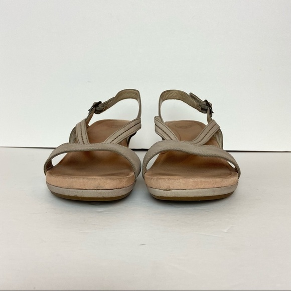 UGG Kenley Nubuck Suede Oyster Women’s Wedge Sandal Size 8 - Picture 4 of 8